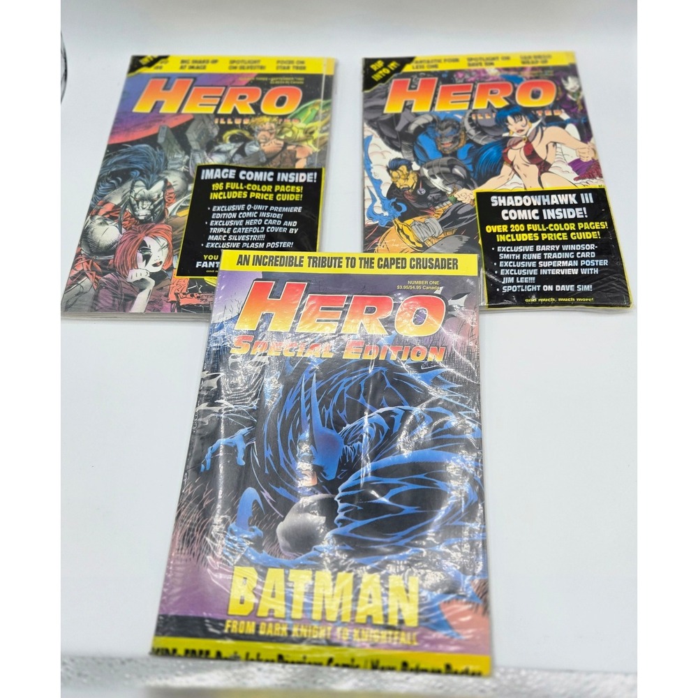 Hero Illustrated Comic Book Lot Image Batman Shadowhawk III Special Edition